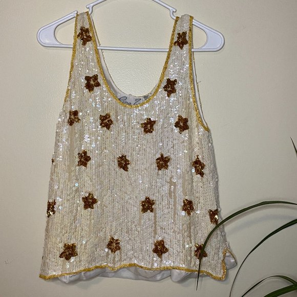 Vintage 80s Rina Z Gold Star Tank Top - Picture 10 of 10